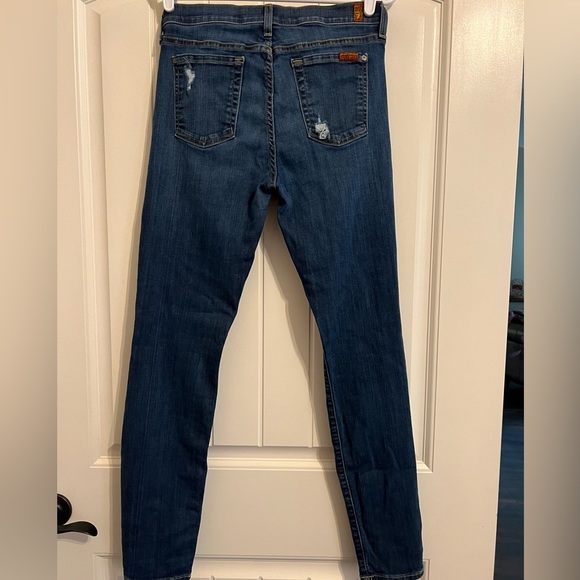 7 for All Mankind “The Skinny” size 30 distressed jeans - Picture 7 of 8